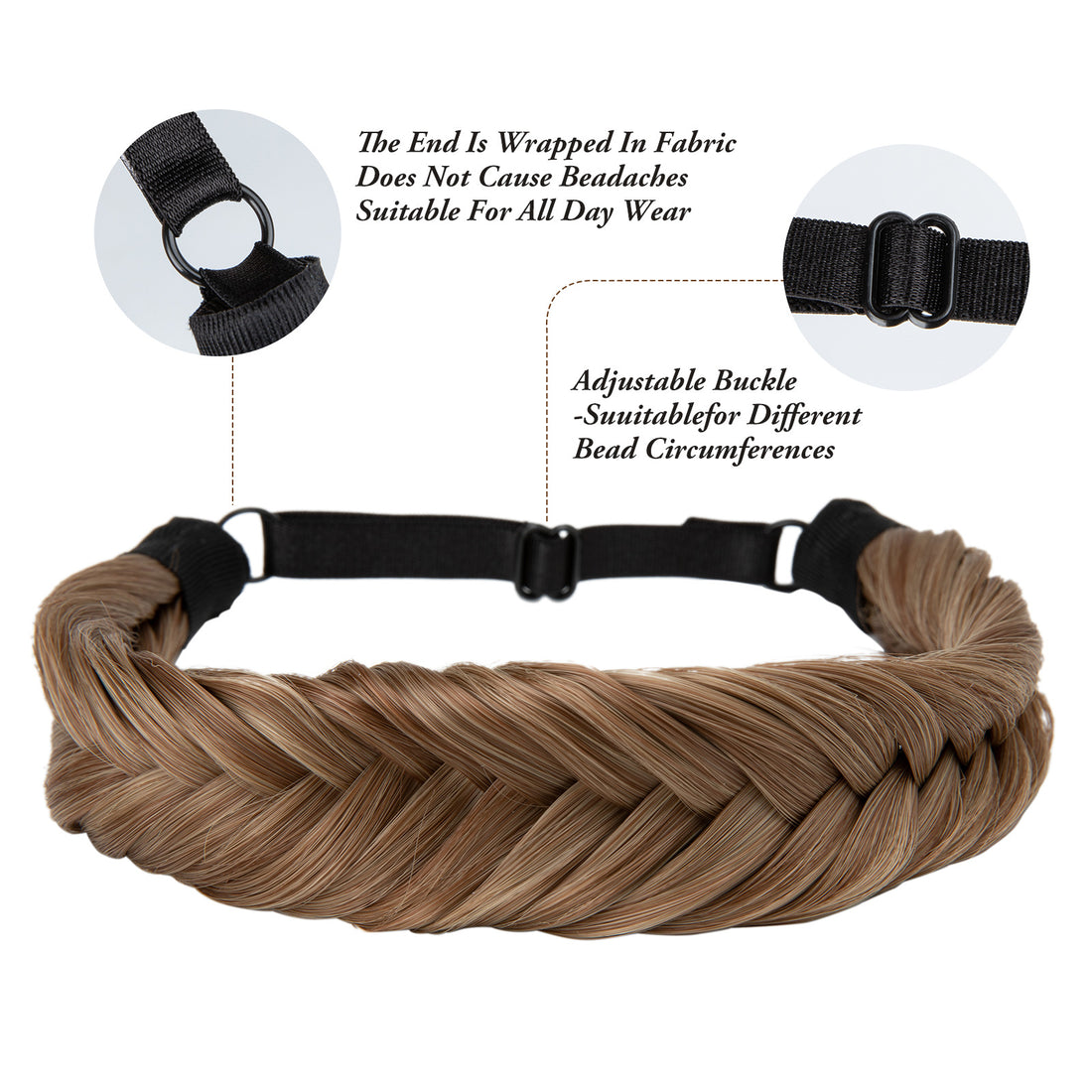 Fishbone Three Strand Braids Hair Braid Headband Hair Extensions Wholesale