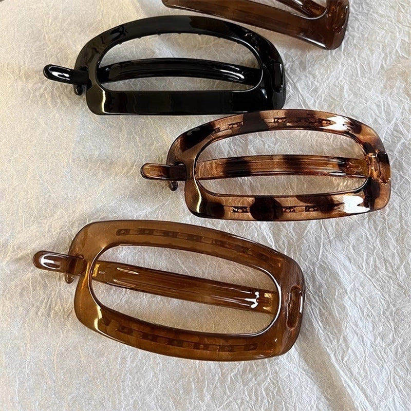 Glossy Resin Oval Twist Clip Updo Hair Clip Hair Accessories Wholesale