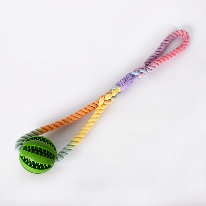 Cleaning Teeth Leaking Food Round Ball Cotton Pet Chew Toy