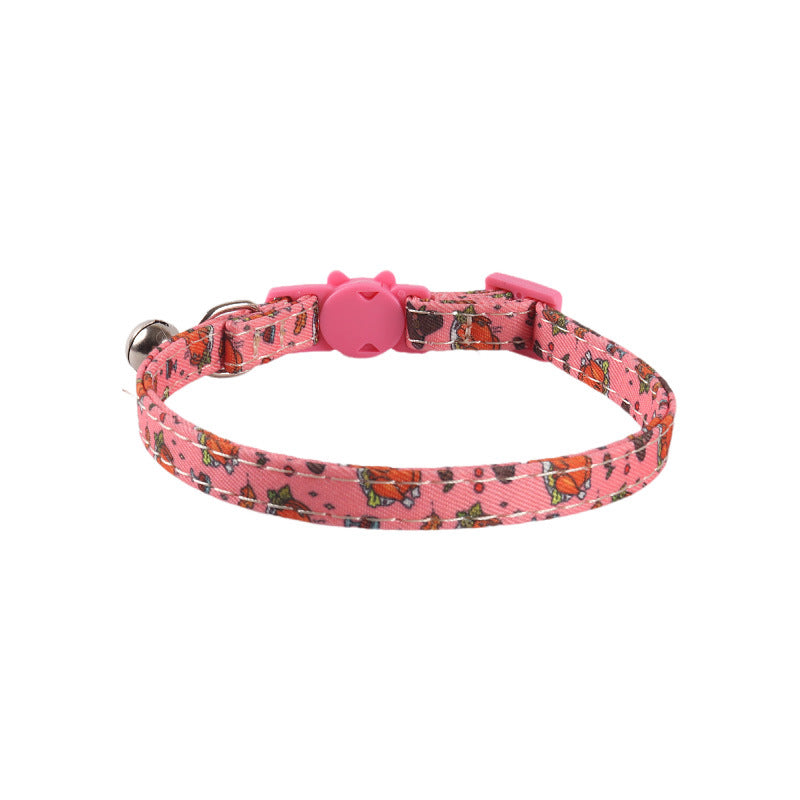Halloween Christmas Holiday Fake Collar Belt Buckle Pet Cat Collar