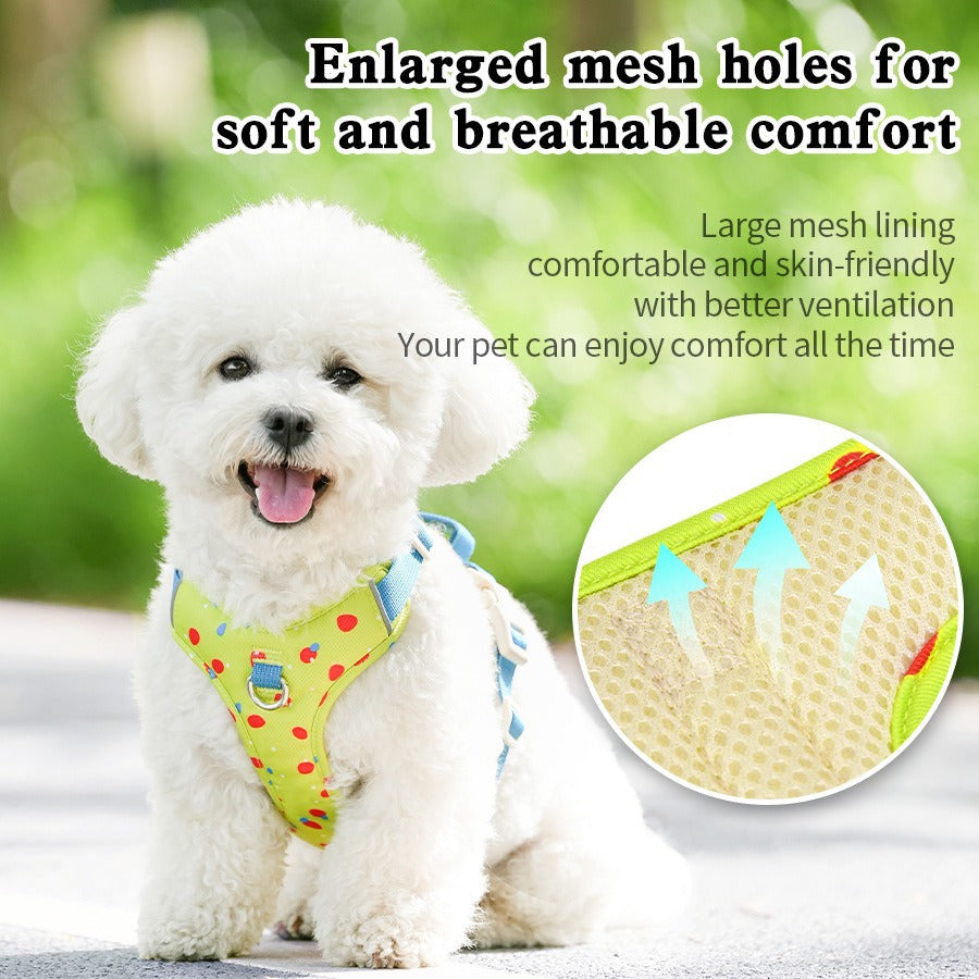 Back Straps Reflective Vest Adjustable Anti-Choke Pet Dog Harness