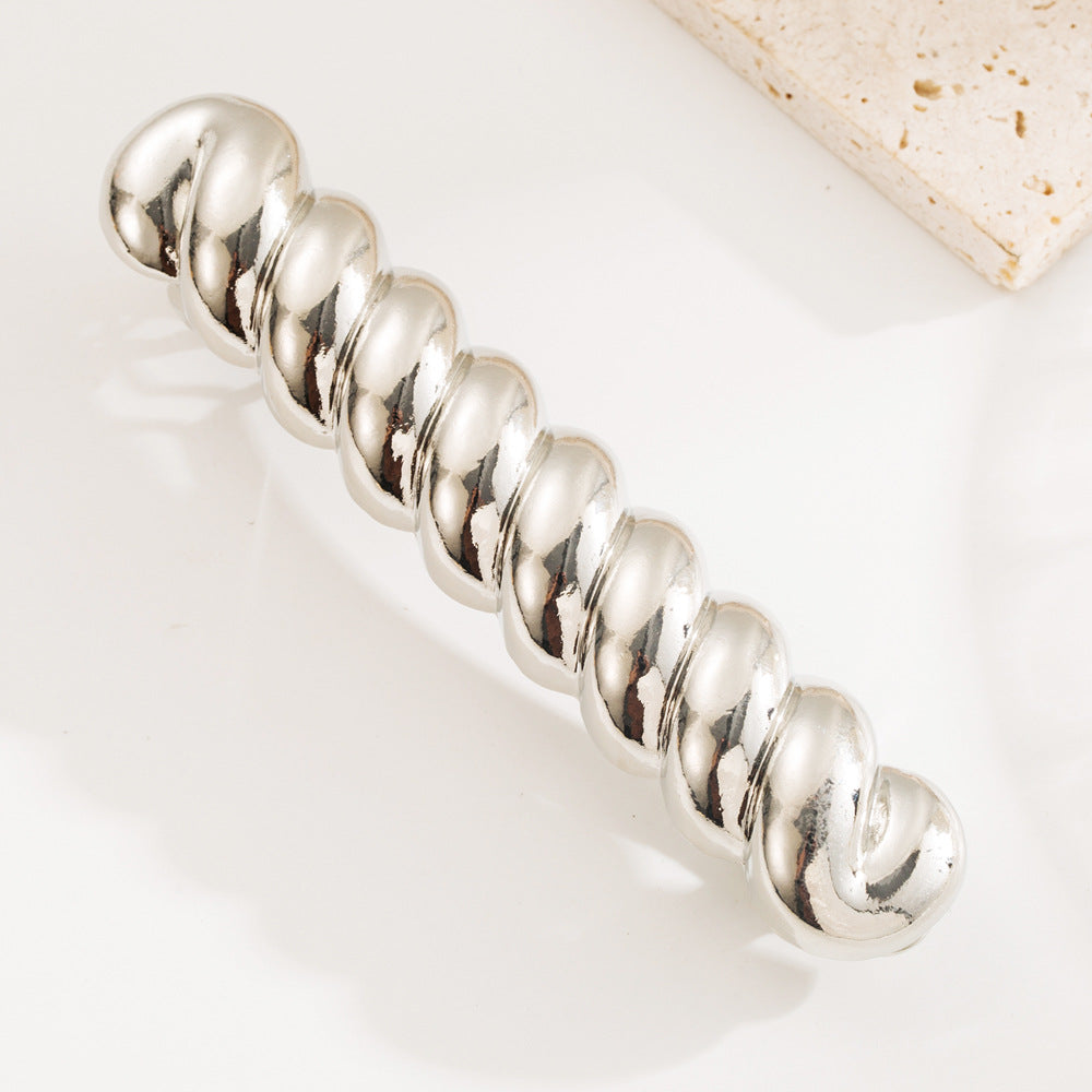 Thread and Beads Glossy Alloy Spring Hair Clip Hair Accessories Wholesale