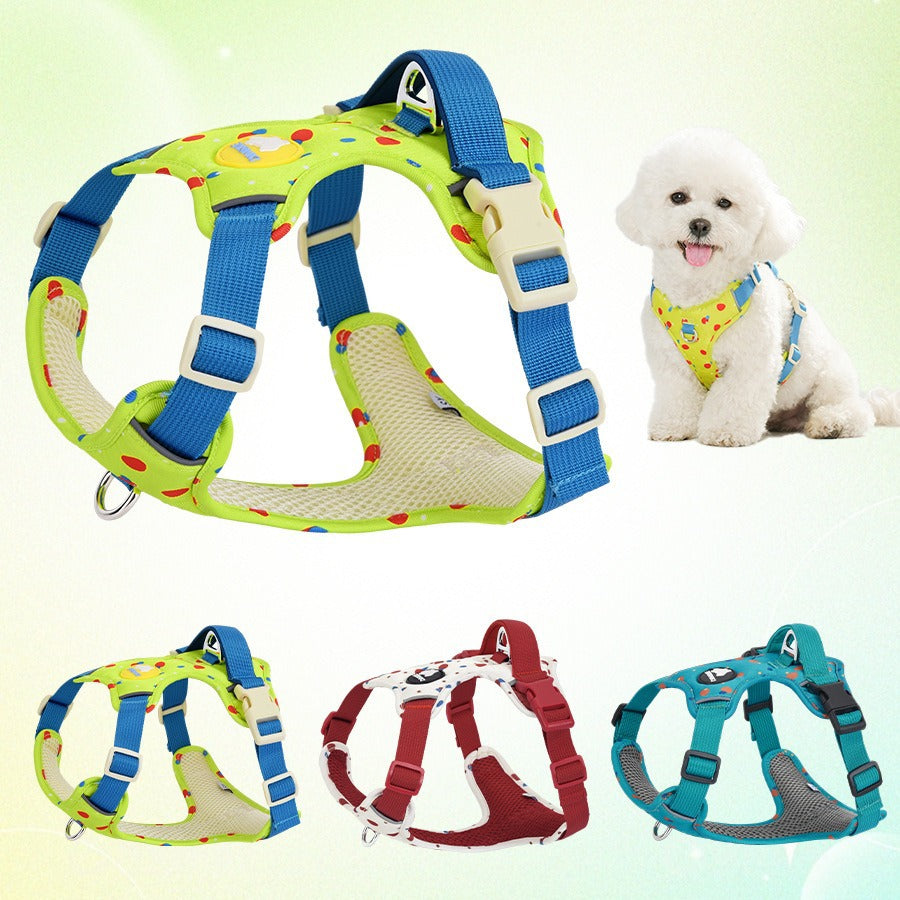 Back Straps Reflective Vest Adjustable Anti-Choke Pet Dog Harness