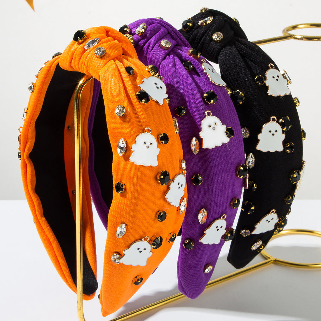 White Ghost Ornaments Halloween Fabric Headband Hair Accessories Wholesale