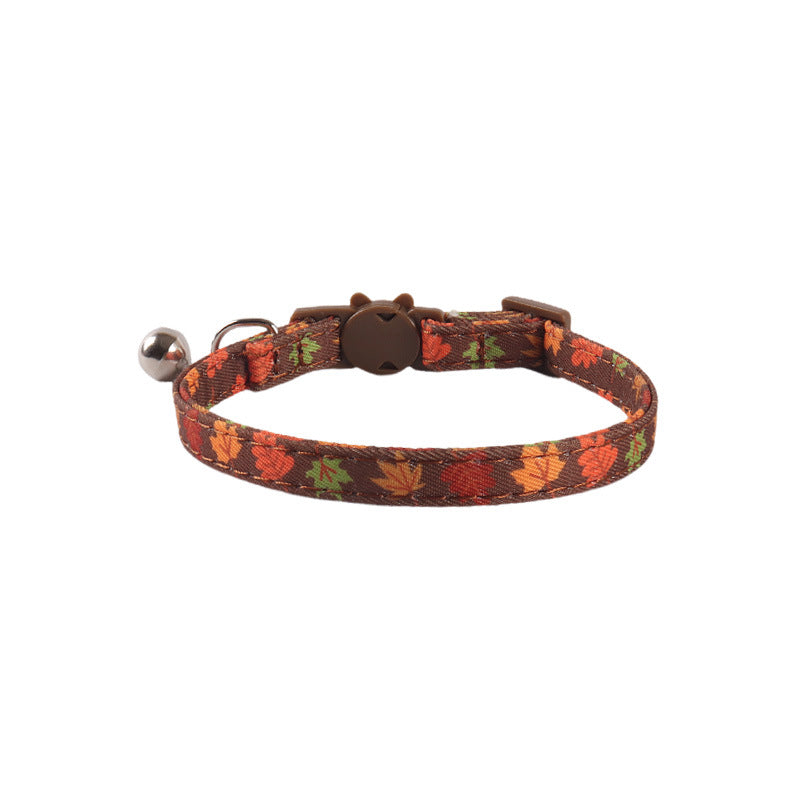 Halloween Christmas Holiday Fake Collar Belt Buckle Pet Cat Collar