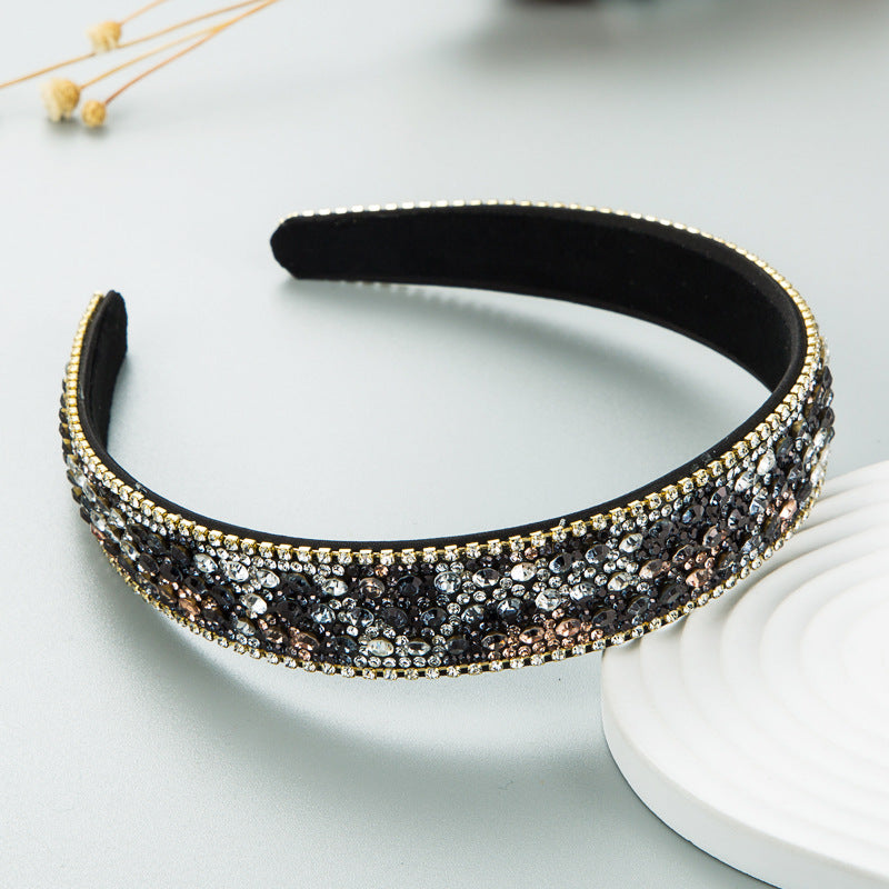 Colorfull Luxury Rhinestone Non-slip Headband Hair Accessories Wholesale
