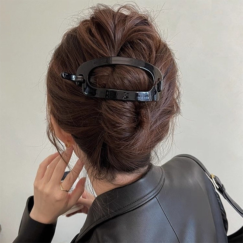 Glossy Resin Oval Twist Clip Updo Hair Clip Hair Accessories Wholesale
