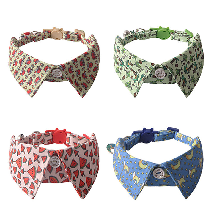 Summer Watermelon Moon Fake Collar Belt Buckle Pet Cat Collar
