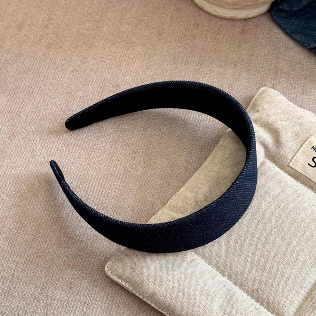Simple Blue Denim Pressure Hair Wide Headband Hair Accessories Wholesale