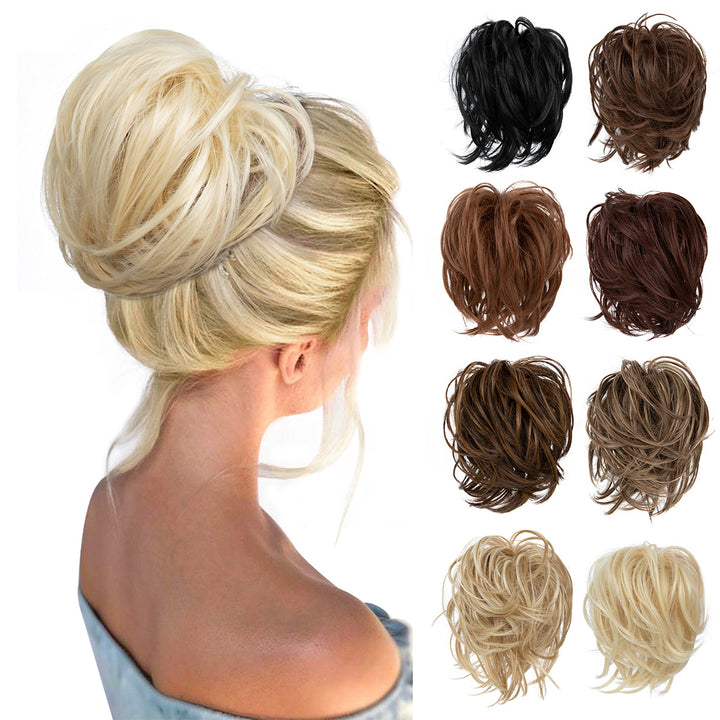 Bud Ball Wigs Natural Fluffy Beard Updo Hair Bun Hair Extensions Wholesale