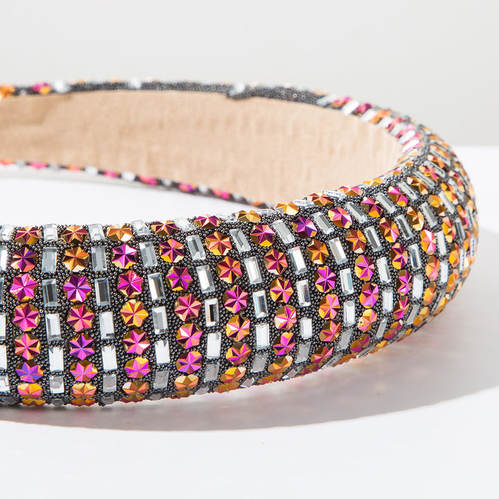 Sparkling Rhinestone Glass Diamond Baroque Headband Hair Accessories Wholesale