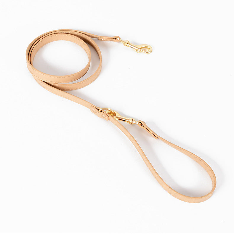Waterproof Soft Leather Comfortable Fit Pet Cat Harness Leash Set