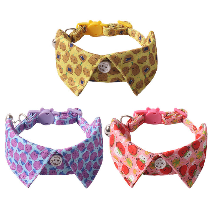 Tomato Eggplant Series Fake Collar Belt Buckle Pet Cat Collar