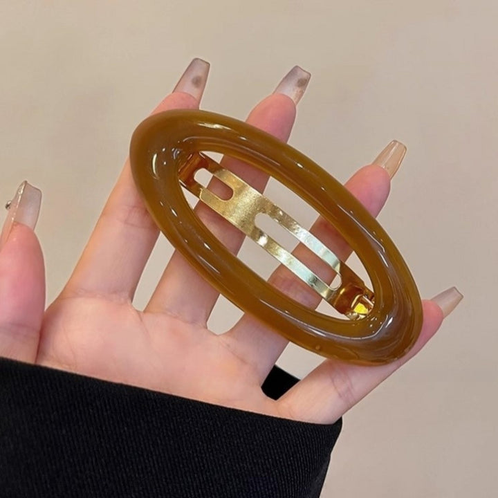 Simple Oval Acrylic Spring Clip Updo Hair Clip Hair Accessories Wholesale