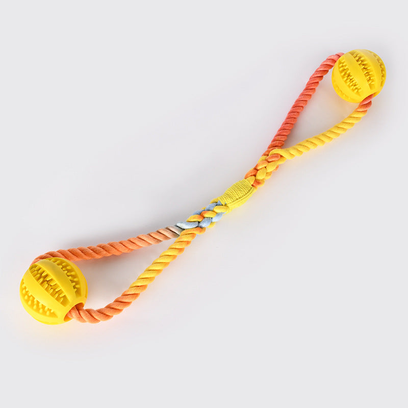 Cleaning Teeth Leaking Food Round Ball Cotton Pet Chew Toy