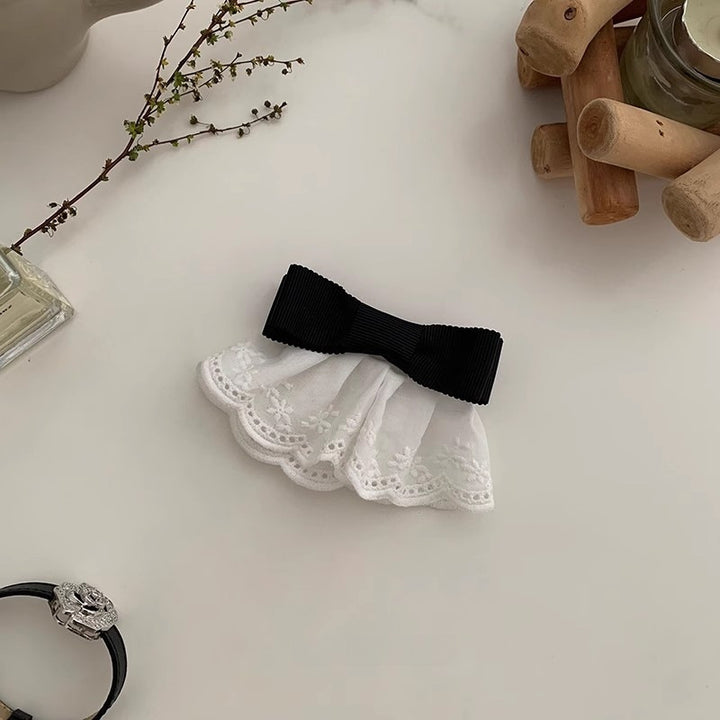 Elegant Lace Fabric Bow Bangs Clip Spring Hair Clip Hair Accessories Wholesale