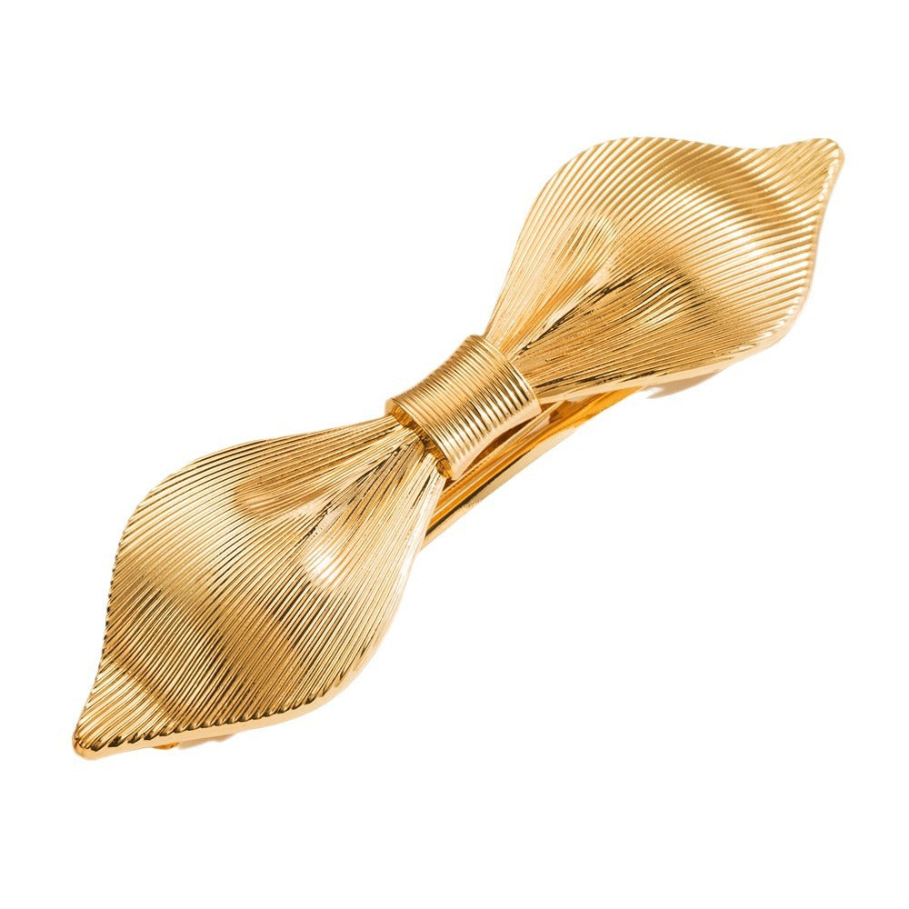 Simple Alloy Bow Spring Ponytail Hair Clip Hair Accessories Wholesale