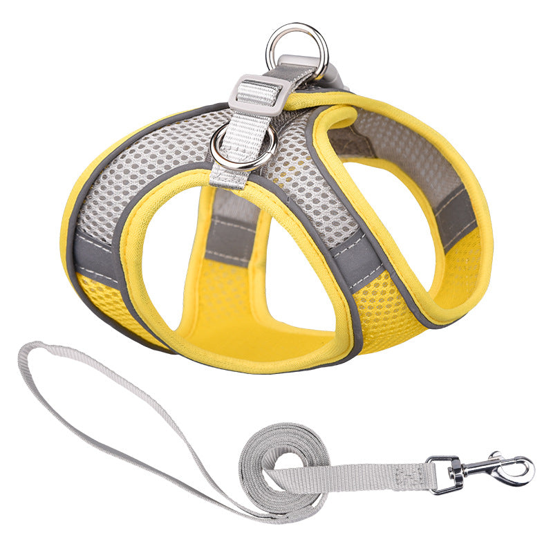 Breathable Mesh Series Reflective Vest Pet Dog Harness Leash Set