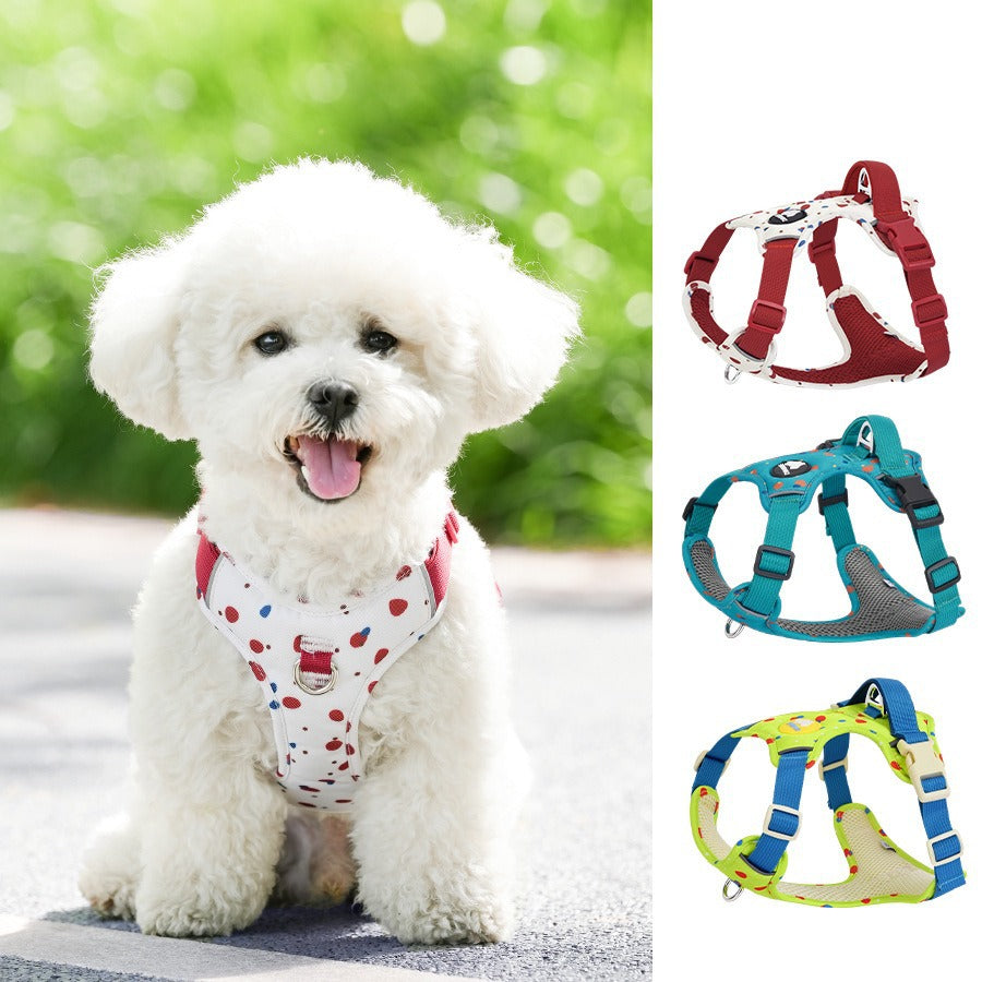 Back Straps Reflective Vest Adjustable Anti-Choke Pet Dog Harness