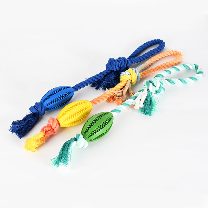 Cleaning Teeth Grinding Leaking Food Ball Cotton Pet Chew Toy