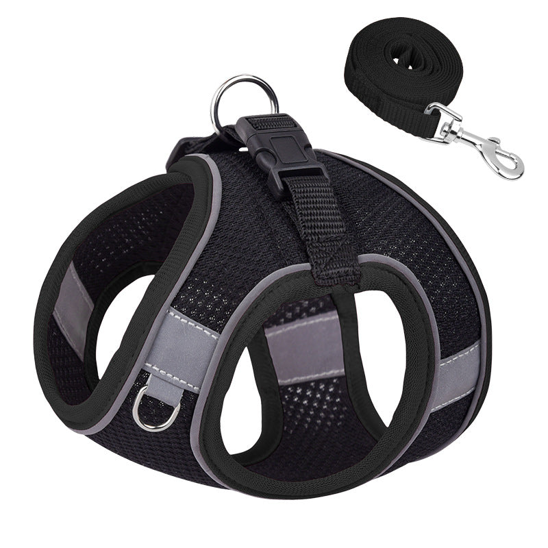 Breathable Mesh Series Reflective Vest Pet Dog Harness Leash Set