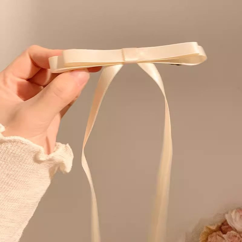 Cute Pink Bow Streamer Spring Hair Clip Hair Accessories Wholesale