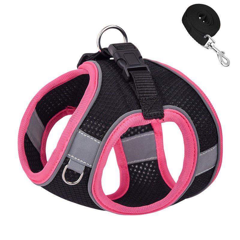 Breathable Mesh Series Reflective Vest Pet Dog Harness Leash Set