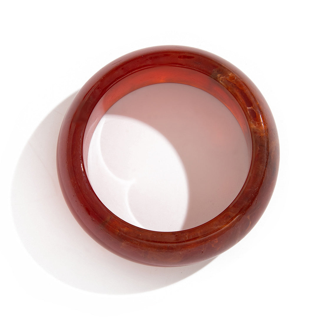 Translucent Glossy Acrylic Thick Round Bangle Bracelet Jewelry