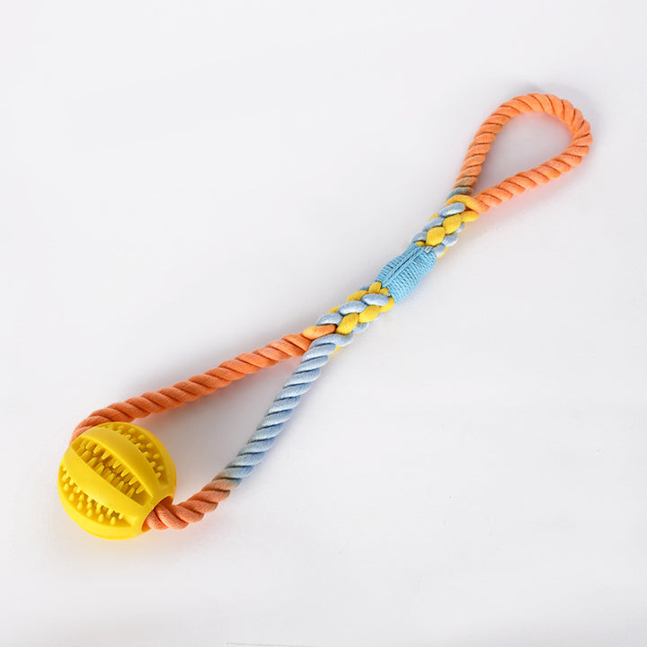 Cleaning Teeth Leaking Food Round Ball Cotton Pet Chew Toy