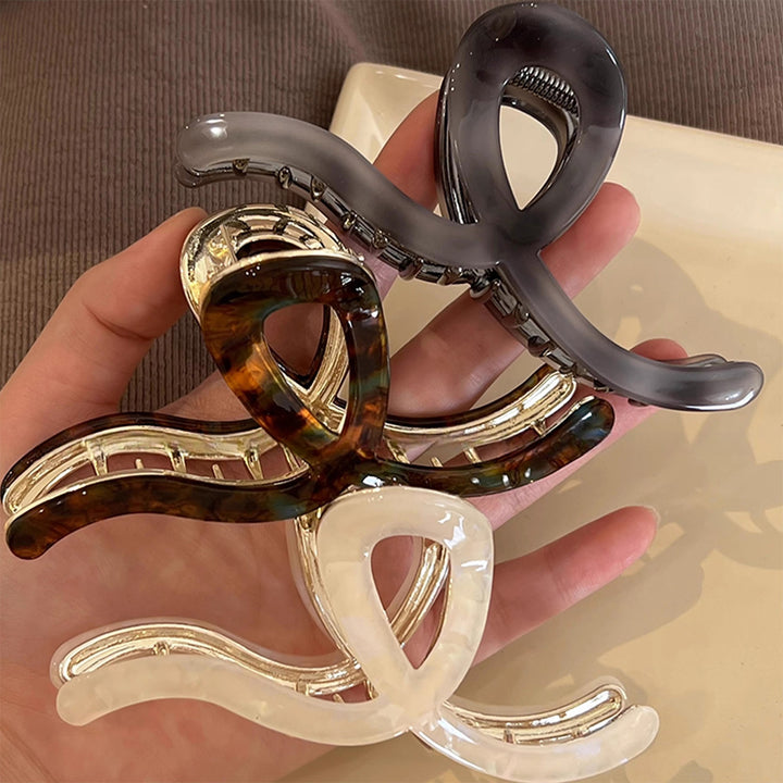 Acetate Alloy Strip Wave Grab Clip Updo Hair Claw Hair Accessories Wholesale