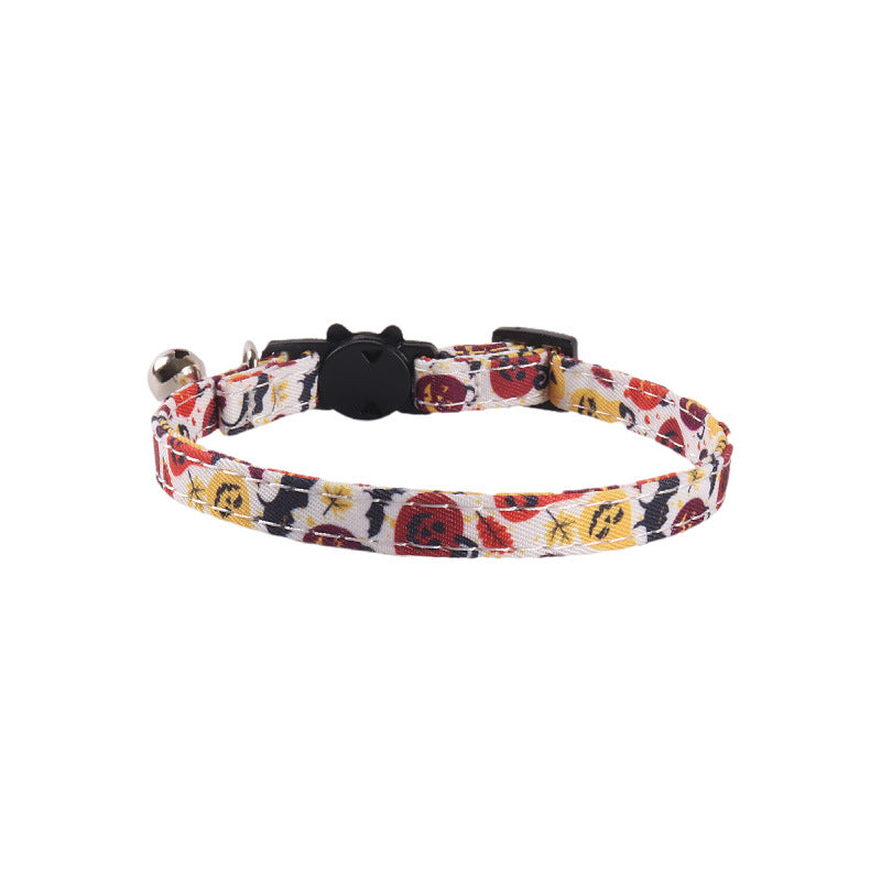 Halloween Christmas Holiday Fake Collar Belt Buckle Pet Cat Collar