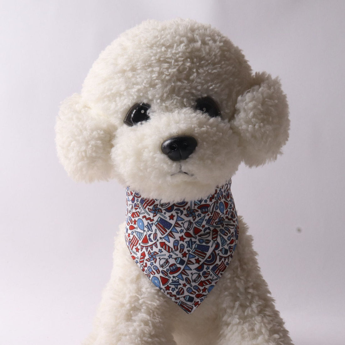 Blue Red Flag Double Side Triangle Towel Saliva Pet Bib Scarf