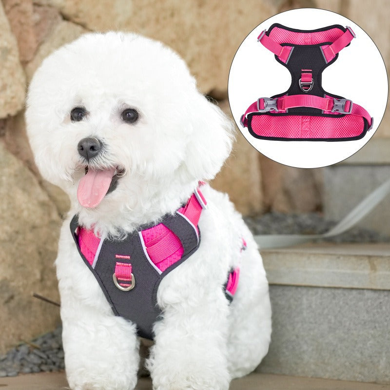 Breathable Two Color Reflective Vest Adjustable Pet Dog Harness