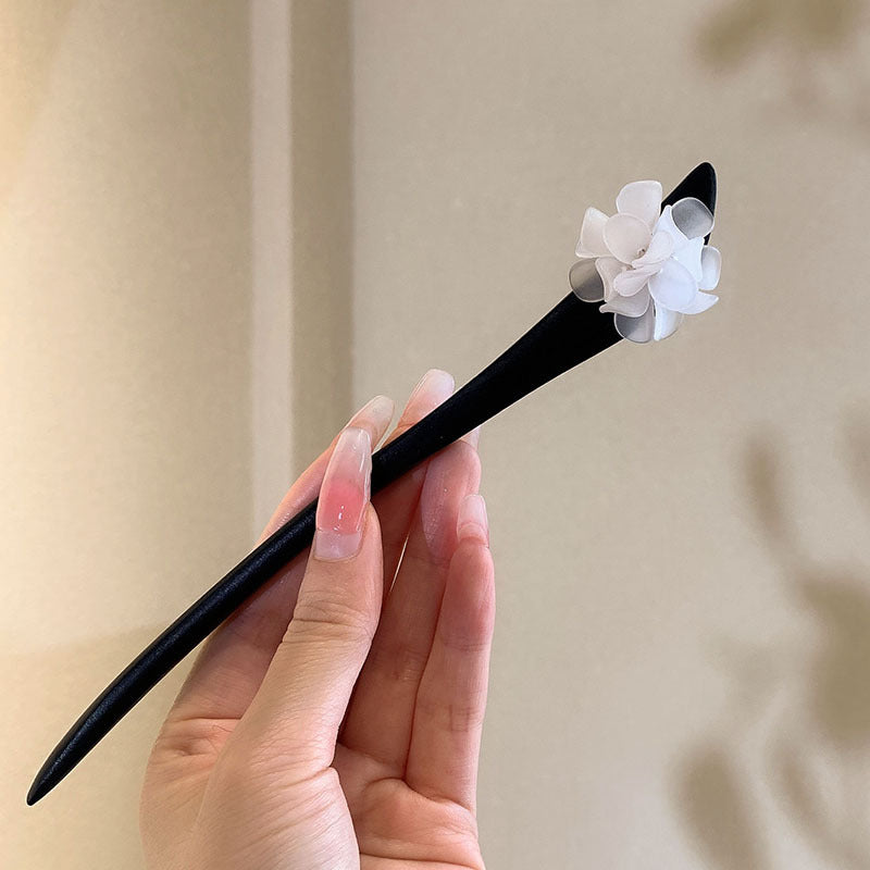 Retro Resin Flower Chinese Updo Wood Hairpin Hair Accessories Wholesale