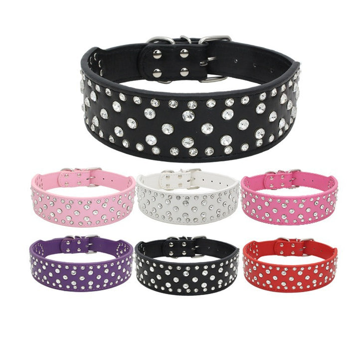 Bullet Rivet Large Dog Adjustable Belt Buckle Leather Pet Collar