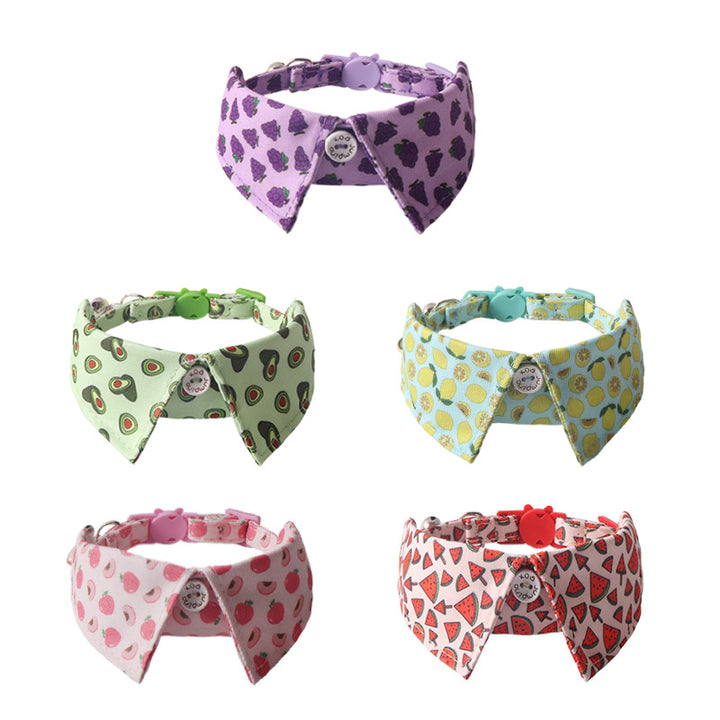 Candy Color Fruit Series Fake Collar Belt Buckle Pet Cat Collar