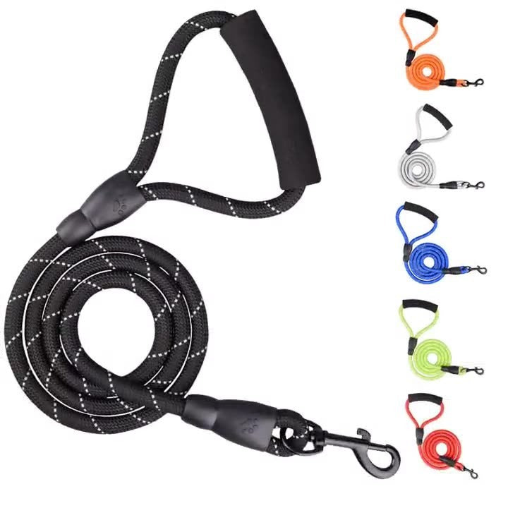 Sponge Handle Reflective Nylon No-Pull Pet Training P-type Leash