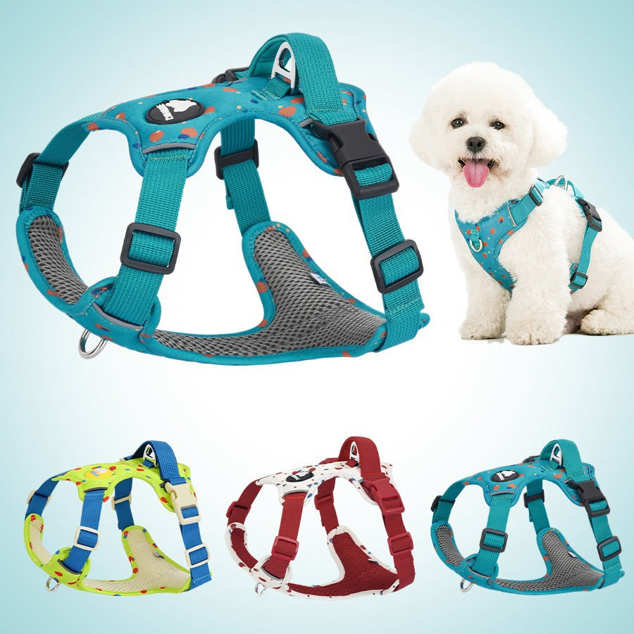 Back Straps Reflective Vest Adjustable Anti-Choke Pet Dog Harness