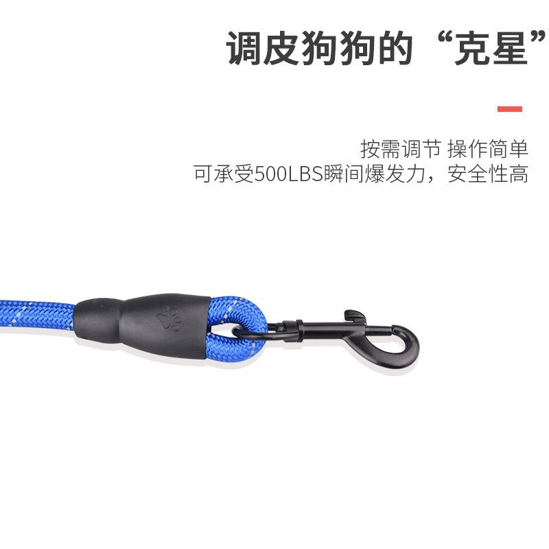 Sponge Handle Reflective Nylon No-Pull Pet Training P-type Leash