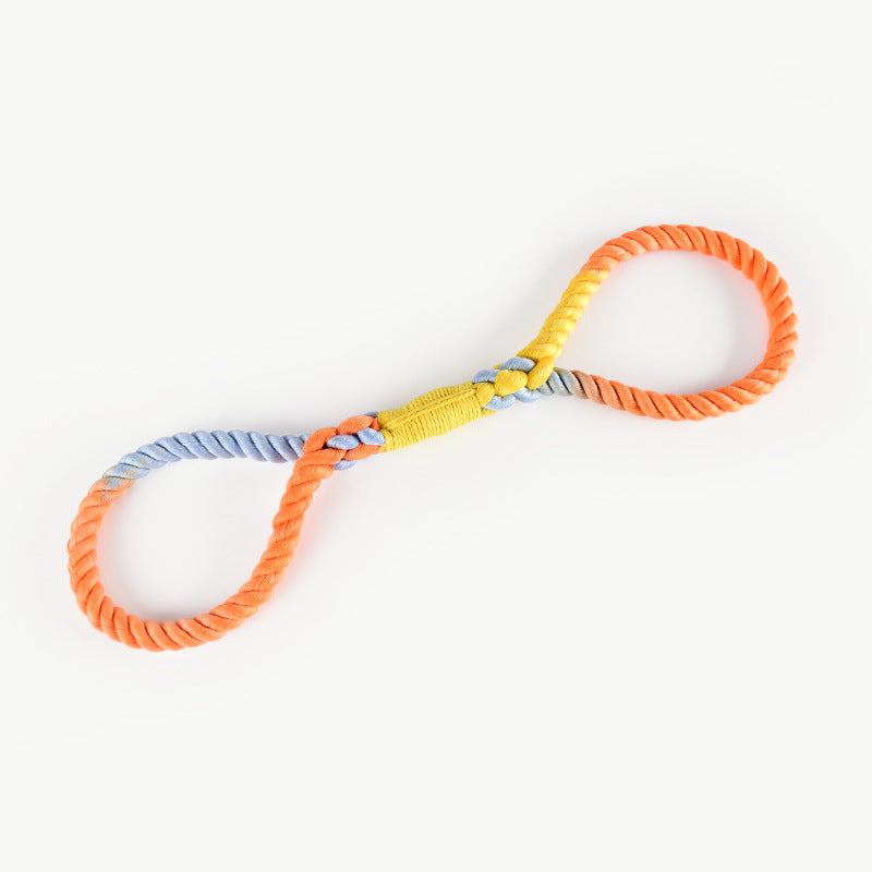 Woven Eco Cotton Nautical Knot Interactive Training Pet Chew Toy