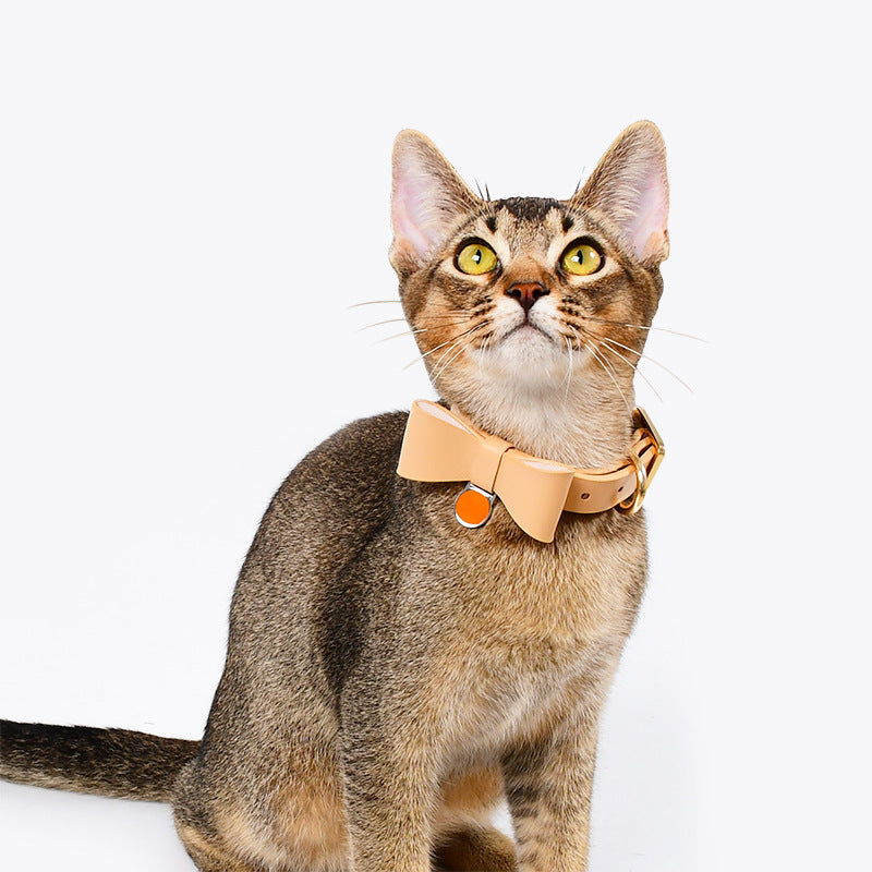 Waterproof Soft Leather Comfortable Fit Pet Cat Harness Leash Set