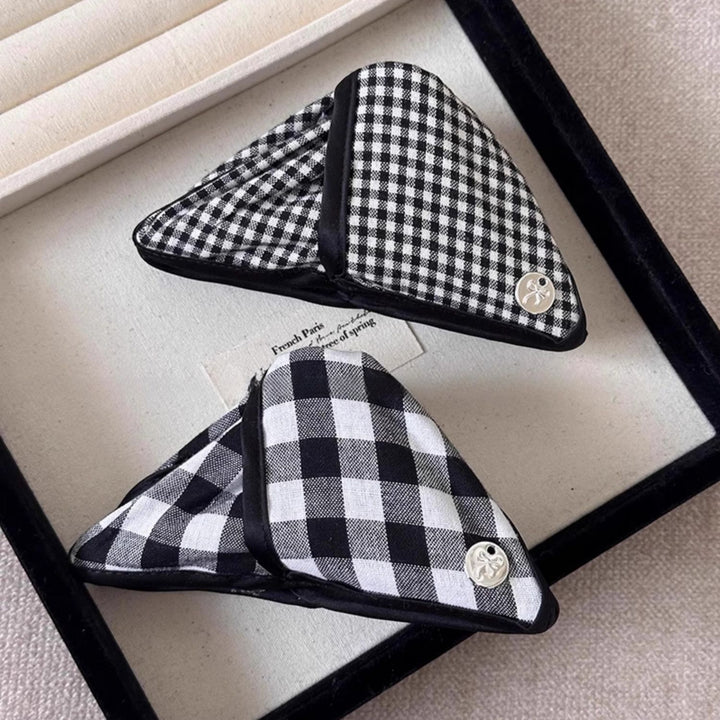 Black White Plaid Triangle Creative Hair Clip New Hair Accessories Wholesale