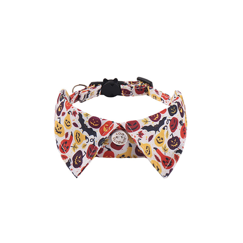 Halloween Christmas Holiday Fake Collar Belt Buckle Pet Cat Collar