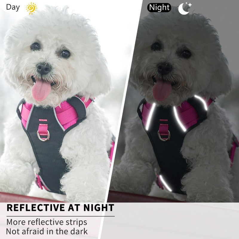 Breathable Two Color Reflective Vest Adjustable Pet Dog Harness