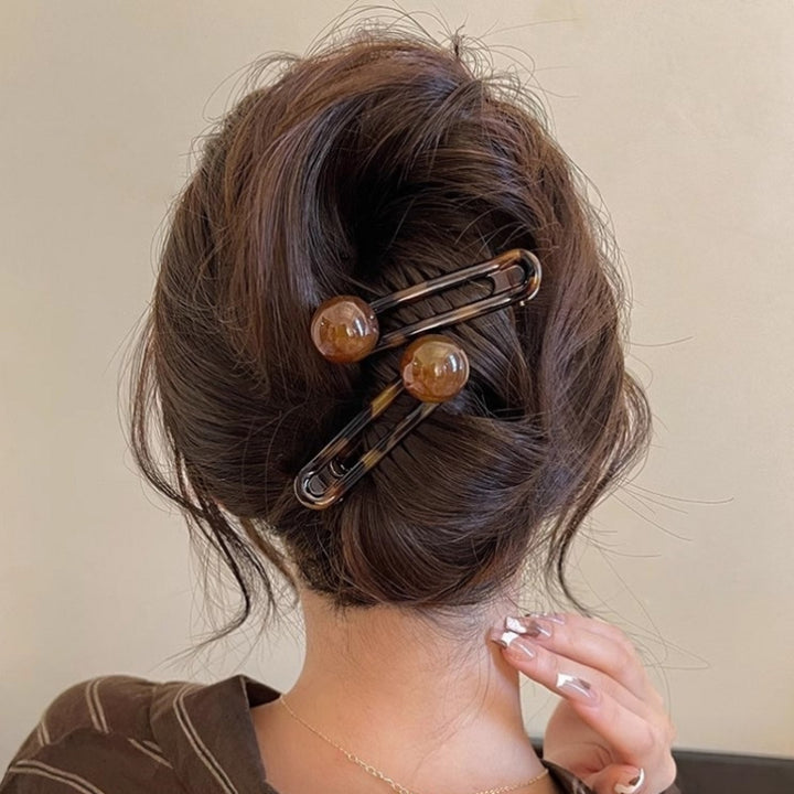 Beads Leopard Resin Hair Clip New Duckbill Clip Hair Accessories Wholesale