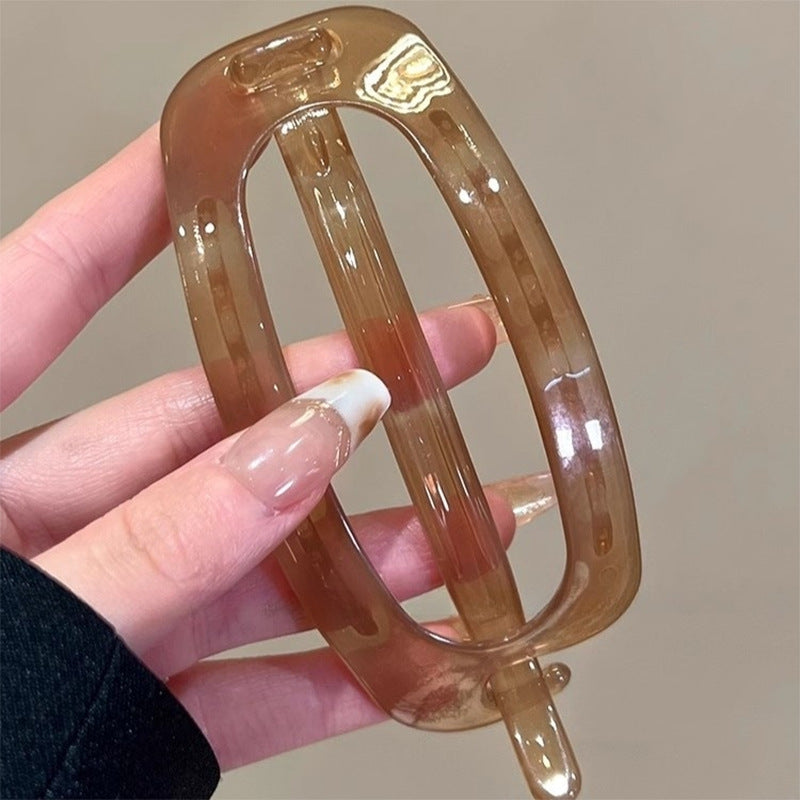 Glossy Resin Oval Twist Clip Updo Hair Clip Hair Accessories Wholesale