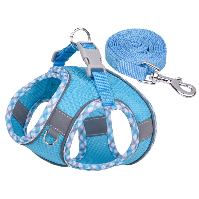 Breathable Mesh Series Reflective Vest Pet Dog Harness Leash Set