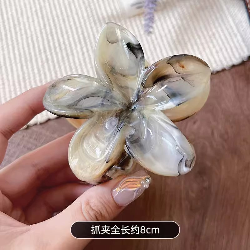 Smudge Resin Flower Updo Grab Clip Hair Claw Hair Accessories Wholesale