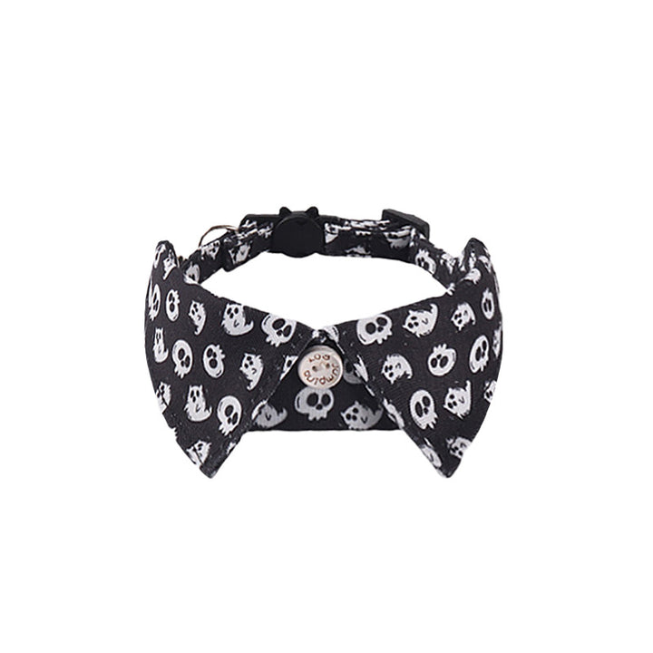 Halloween Christmas Holiday Fake Collar Belt Buckle Pet Cat Collar
