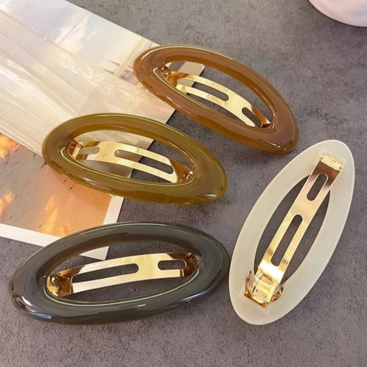 Simple Oval Acrylic Spring Clip Updo Hair Clip Hair Accessories Wholesale
